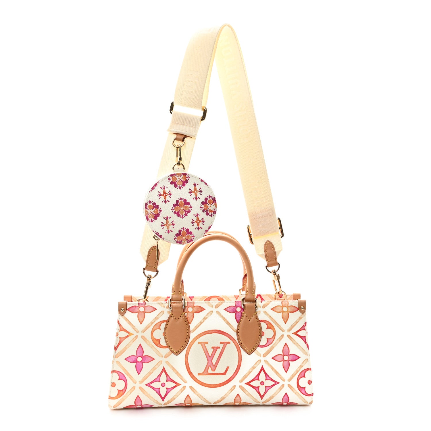 Louis Vuitton Monogram Tiles By The Pool OnTheGo East West Coral 1 of 13