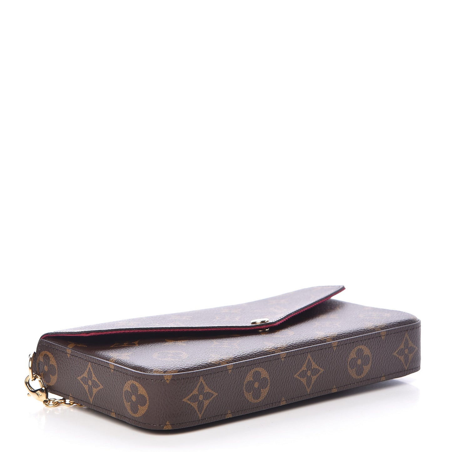 Monogram Pochette Felicie Chain Wallet Fuchsia