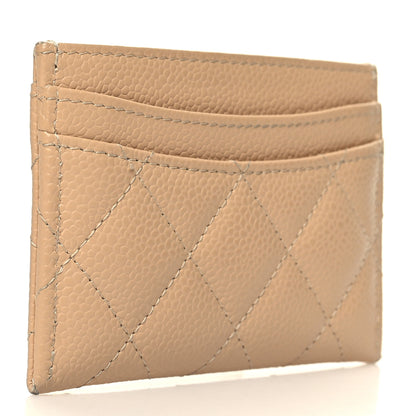 Chanel Caviar Quilted Card Holder Beige 3 of 12