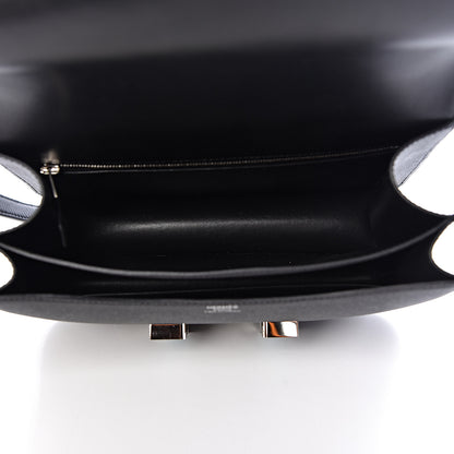 Hermes Epsom Enamel Constance 24 Black Bleu Saint Cyr 5 of 27