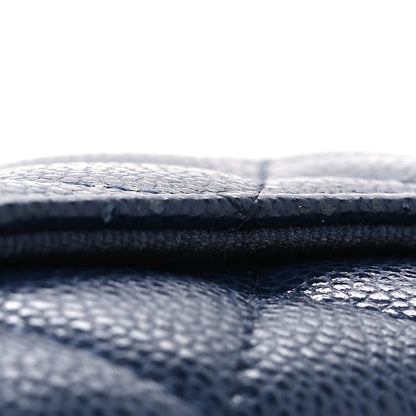 Chanel Caviar Quilted Flap Card Holder Wallet Navy Blue 9 of 10
