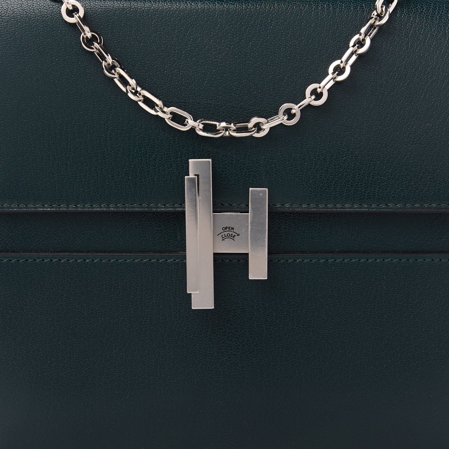 Hermes Chevre Mysore Cinhetic Boxy Top Handle Bag Vert Cypress 10 of 11