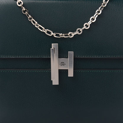 Hermes Chevre Mysore Cinhetic Boxy Top Handle Bag Vert Cypress 10 of 11