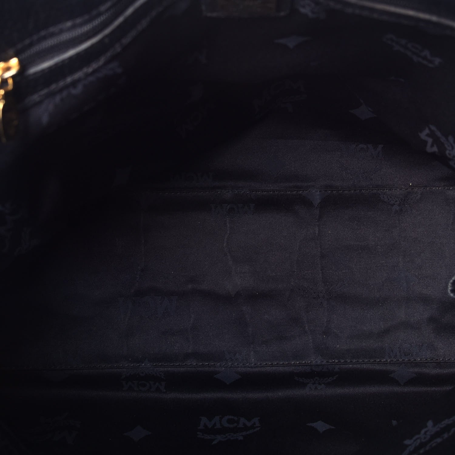 MCM Grained Calfskin Studded Tote Black 9 of 16
