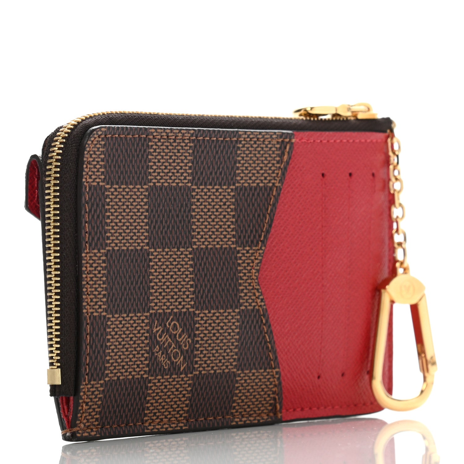 Louis Vuitton Damier Ebene Recto Verso Card Holder Red 3 of 8