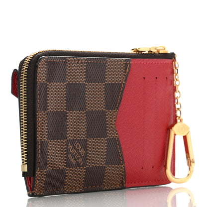 Louis Vuitton Damier Ebene Recto Verso Card Holder Red 3 of 8