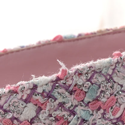 Chanel Tweed Grosgrain CC Espadrilles 39 Pink Multicolor 11 of 12