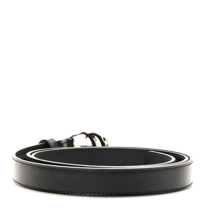 Gucci Plutone Calfskin Palladium Double G 20mm Belt 100 40 Black 2 of 6