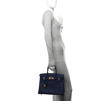 Hermes Togo Birkin 30 Bleu Saphir 2 of 12