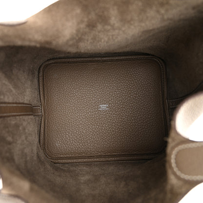 Hermes Taurillon Clemence Picotin Lock 22 MM Etoupe 5 of 10