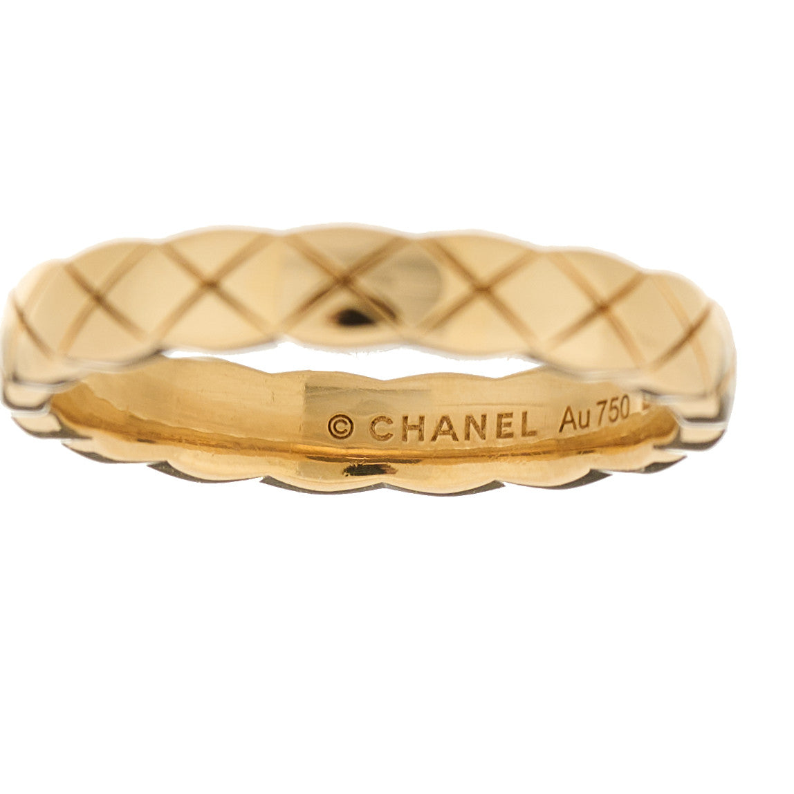 Chanel 18K Yellow Gold Mini Coco Crush Ring 49 4.75 6 of 7