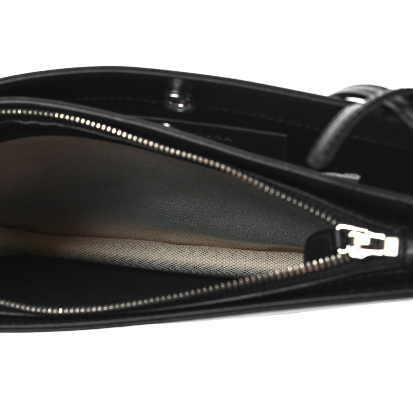 Cotton Canvas Pochette Crossbody Bag Black