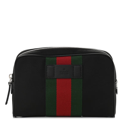 Gucci Canvas Web Slim Belt Bag Black 1 of 9