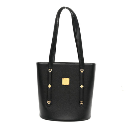 MCM Saffiano Studded Mini Tote Bag Black 1 of 9