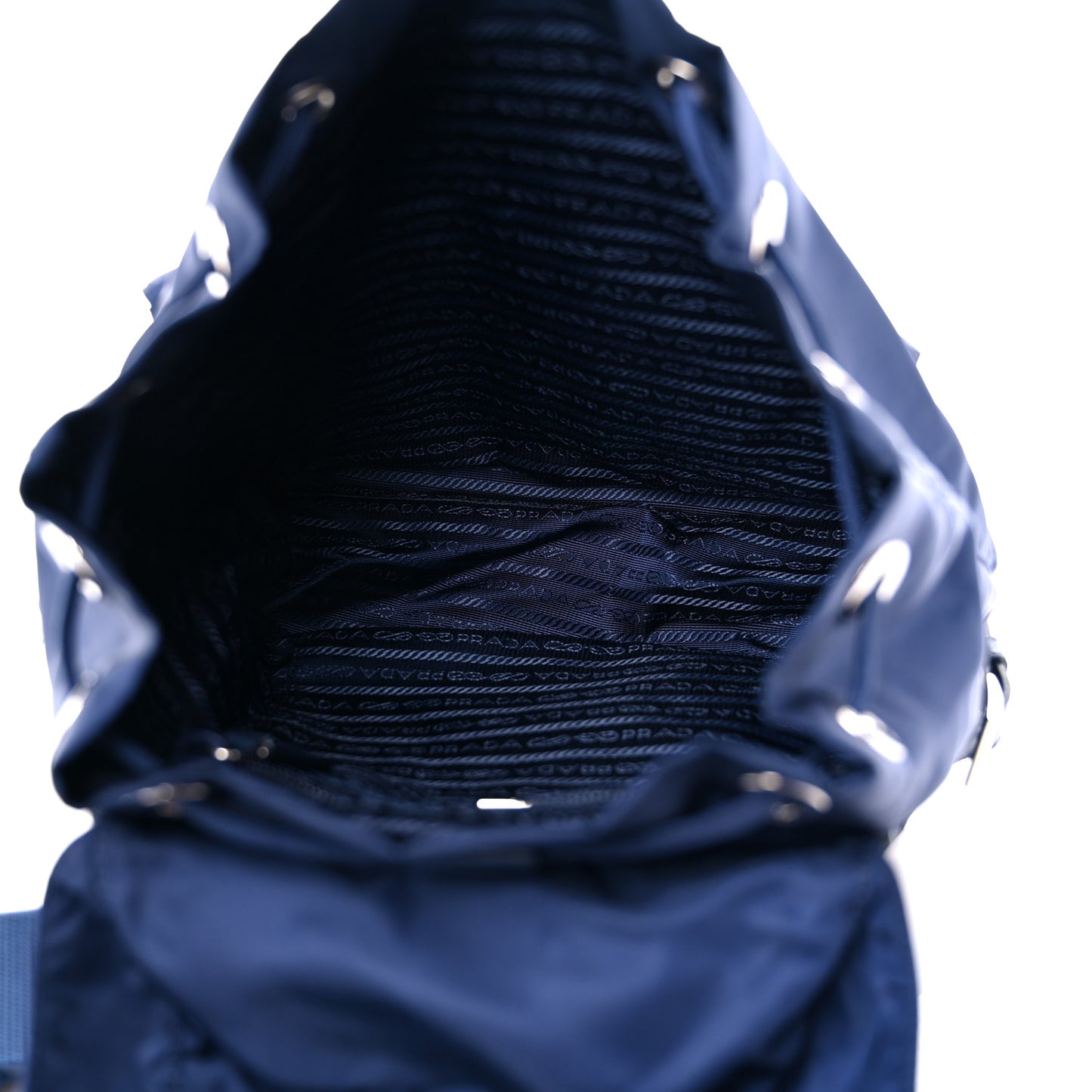 Tessuto Nylon Saffiano Small Backpack Baltico