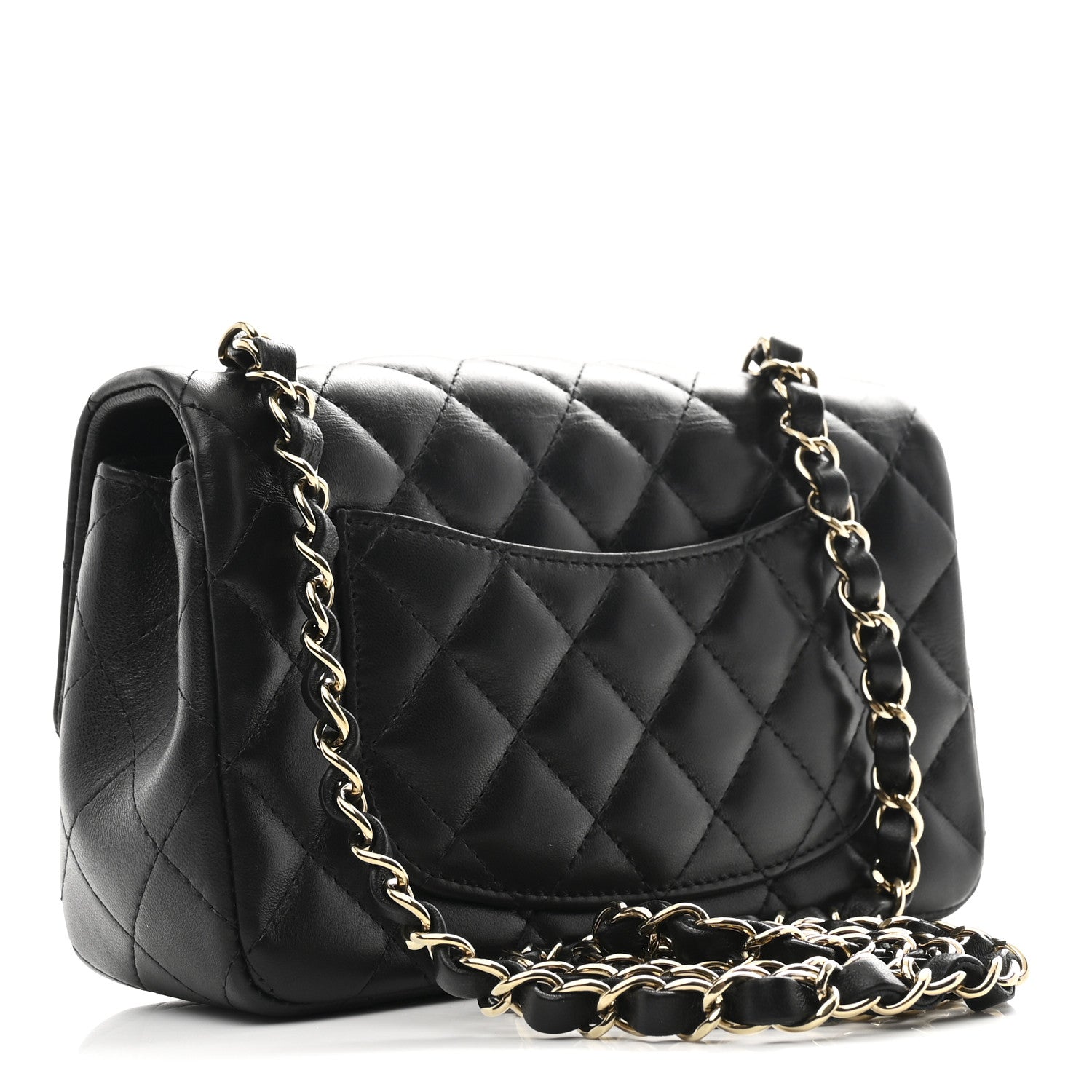 Chanel Lambskin Quilted Mini Rectangular Flap Black 3 of 11