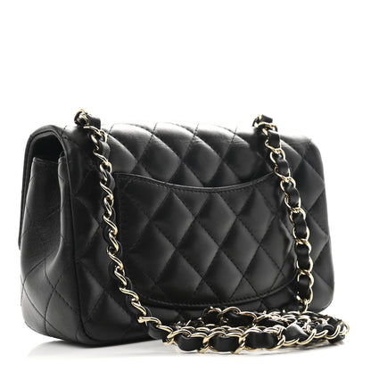 Chanel Lambskin Quilted Mini Rectangular Flap Black 3 of 11