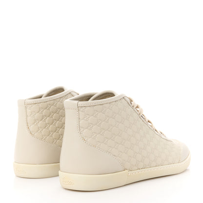 Gucci Microguccissima Womens High Top Sneakers 37.5 Off White 4 of 8