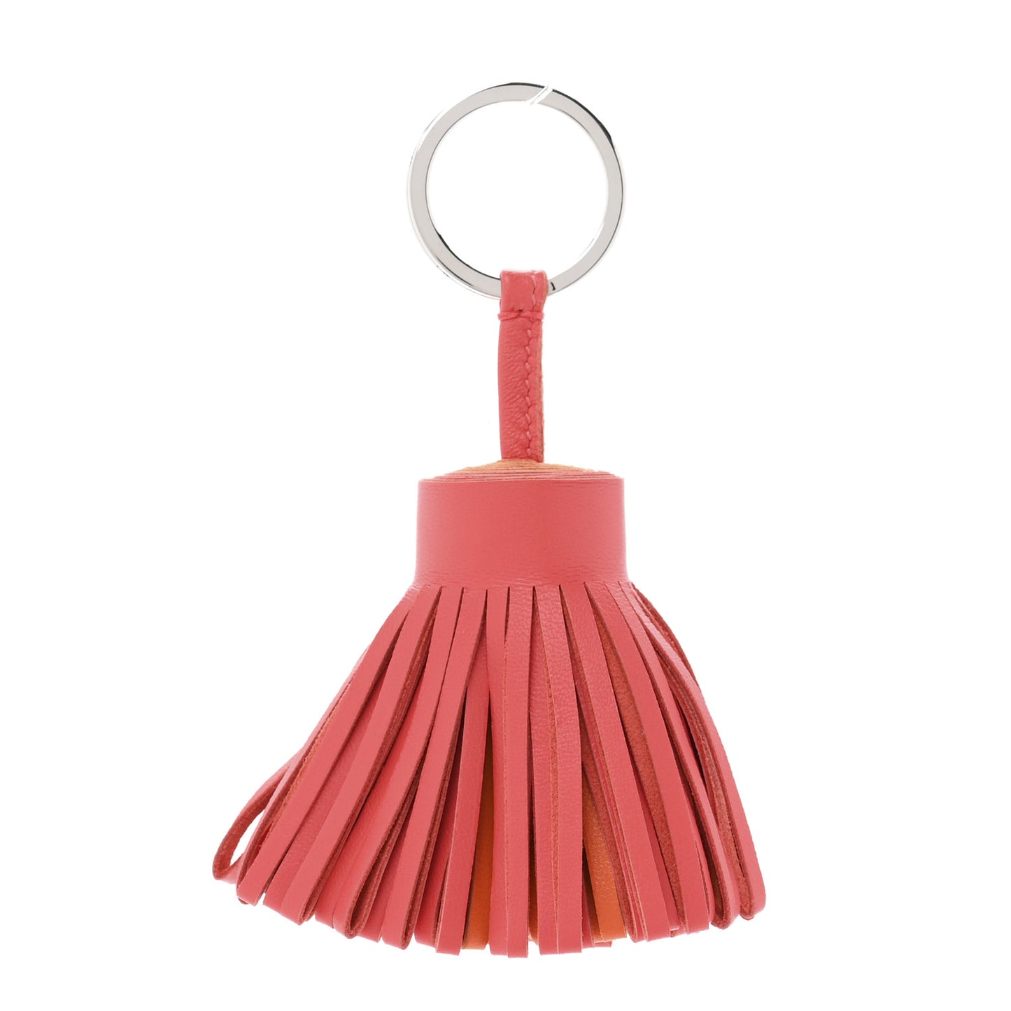 Lambskin Bicolor Carmen Tassel Key Holder Rose Jaipur Feu