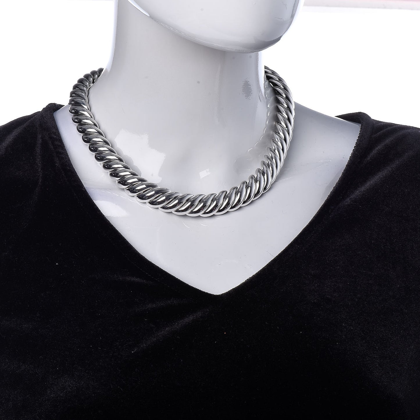 Sterling Silver 15mm Hampton Cable Necklace
