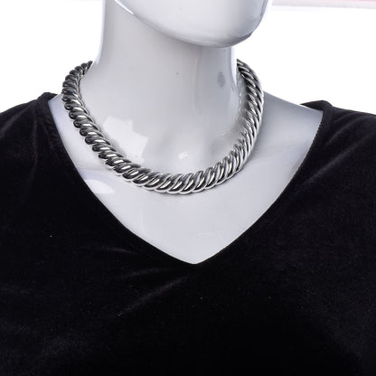 David Yurman Sterling Silver 15mm Hampton Cable Necklace 3 of 5