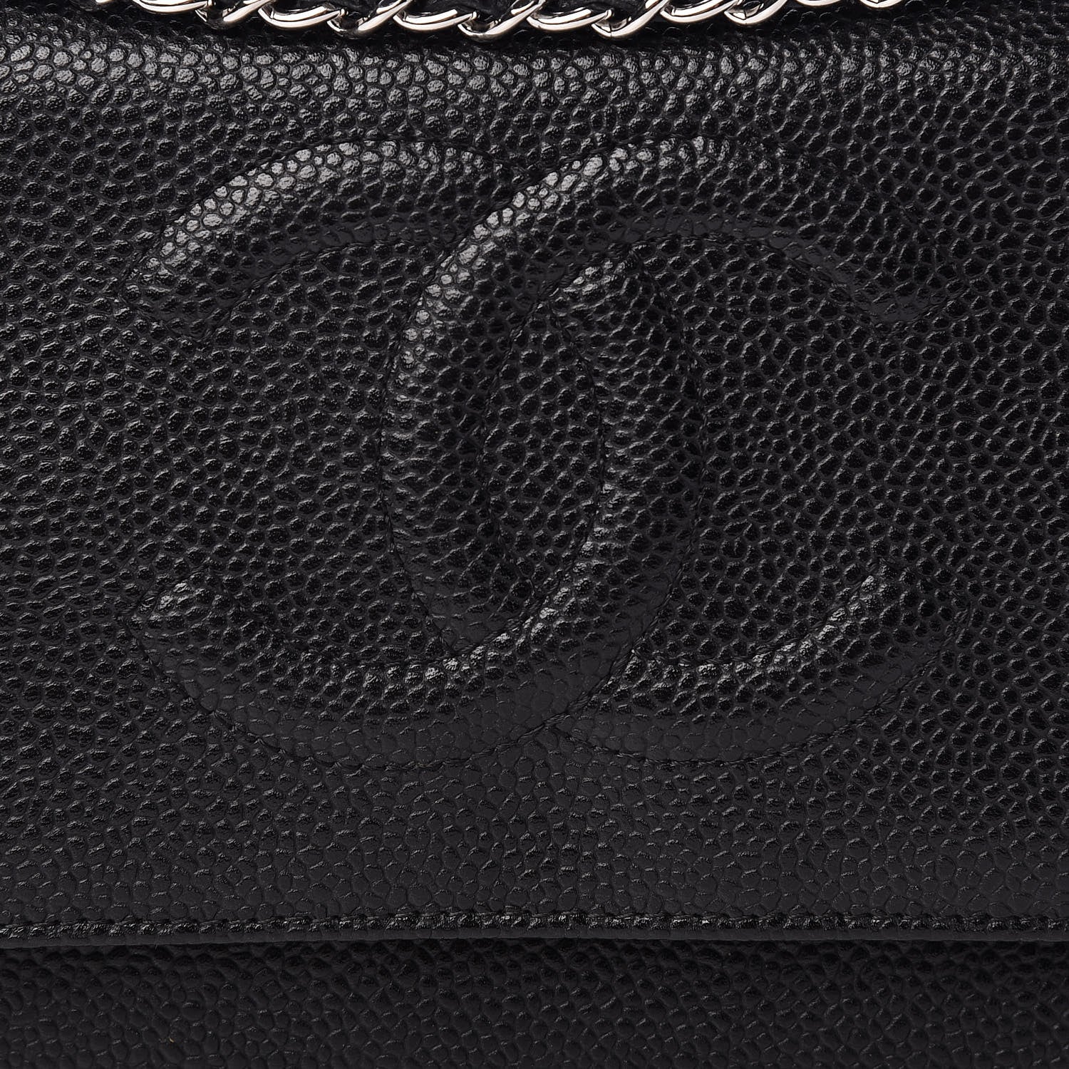 Chanel Caviar Timeless CC Wallet On Chain WOC Black 9 of 13