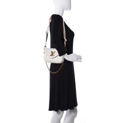 Louis Vuitton Calfskin New Wave Multi Pochette Snow 2 of 16