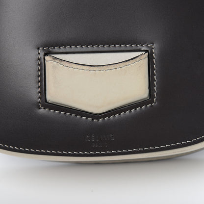 Celine Glazed Calfskin Small Bi-Color Trotteur Dark Grey 6 of 8