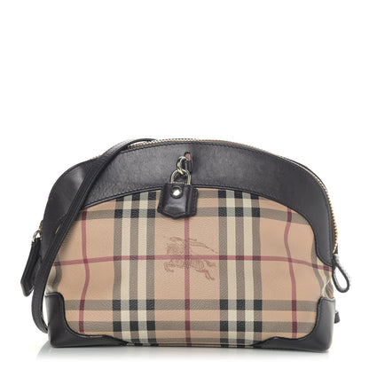 Burberry Haymarket Check Small Primrose Crossbody Bag Chocolate 1 of 10