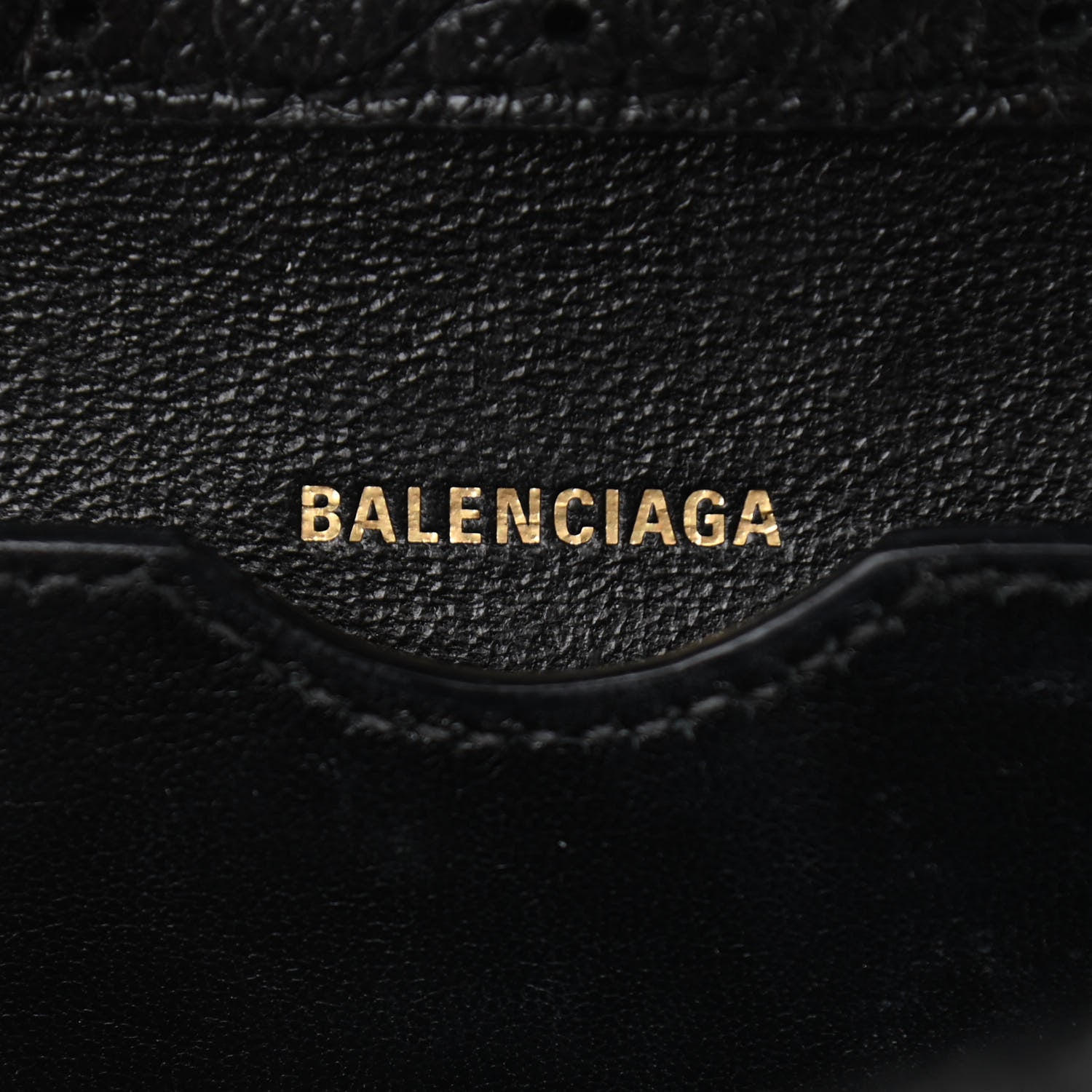 Balenciaga Shiny Calfskin Crocodile Embossed Small B Bag Black 6 of 12