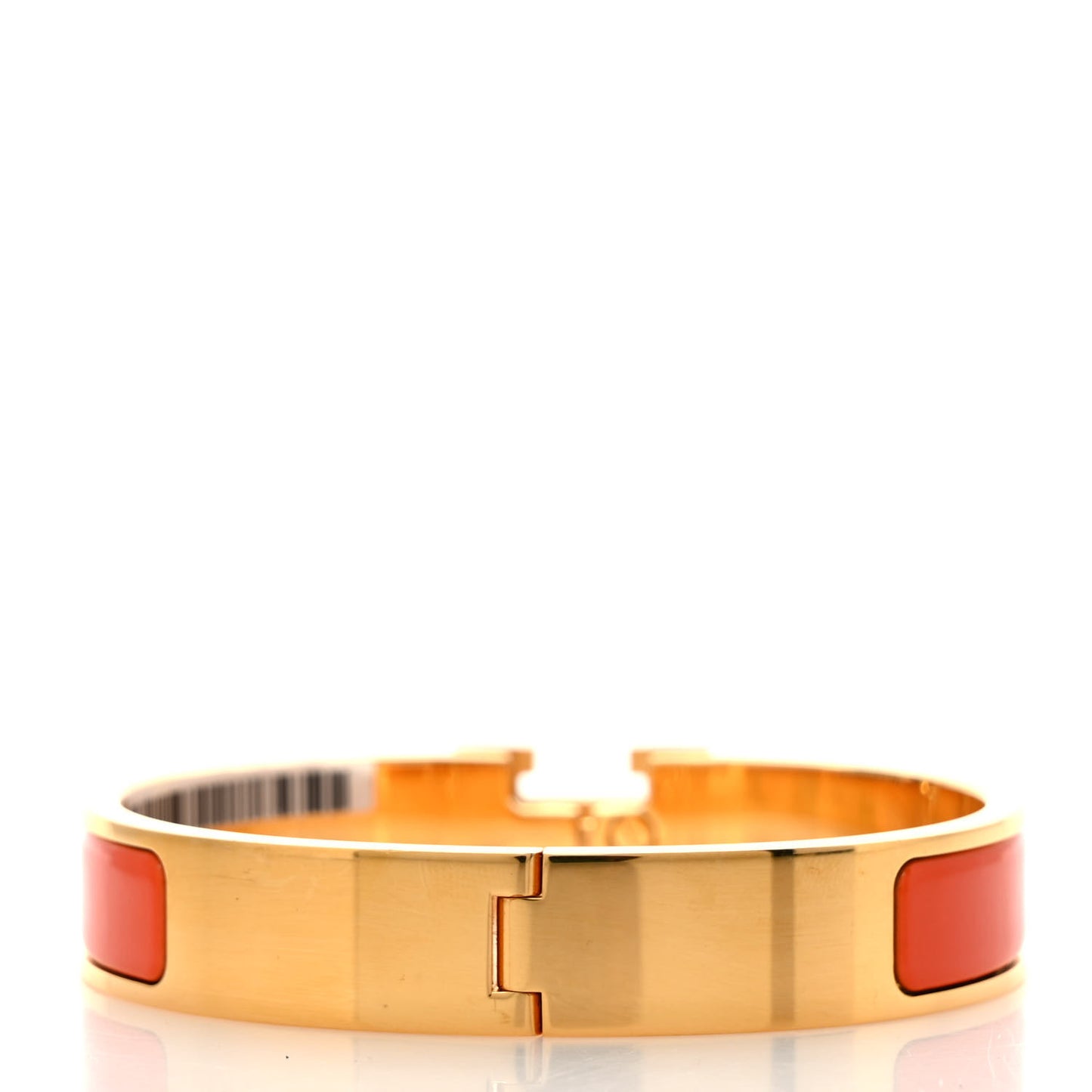 Enamel Narrow Clic Clac H Bracelet GM Orange Fruite
