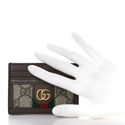 Gucci GG Supreme Monogram Ophidia Card Holder Brown 2 of 8