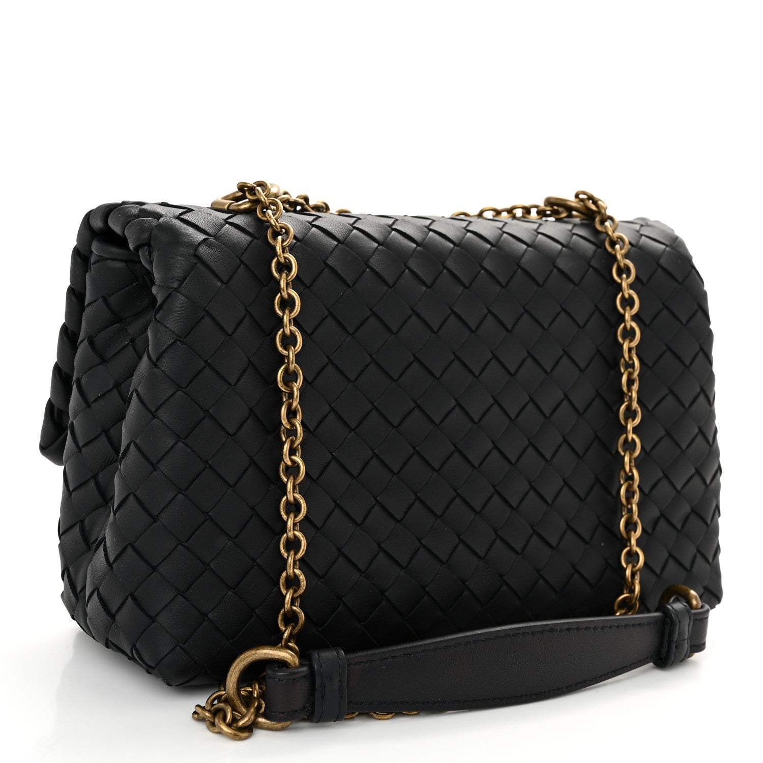 Bottega Veneta Nappa Intrecciato Baby Olimpia Shoulder Bag Black 3 of 11