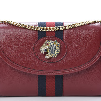 Gucci Textured Calfskin Web Mini Rajah Slim Flap Shoulder Bag Romantic Cherry 9 of 12