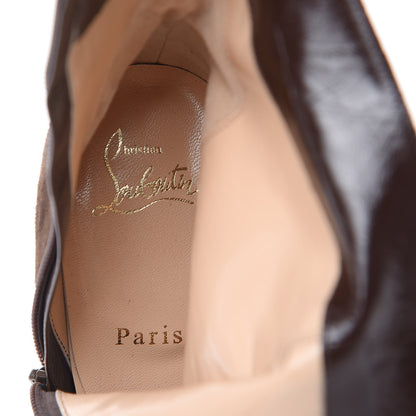 Christian Louboutin Veau Velours Miss Tack Booty 85 Ankle Boots 38 Coffee 10 of 10