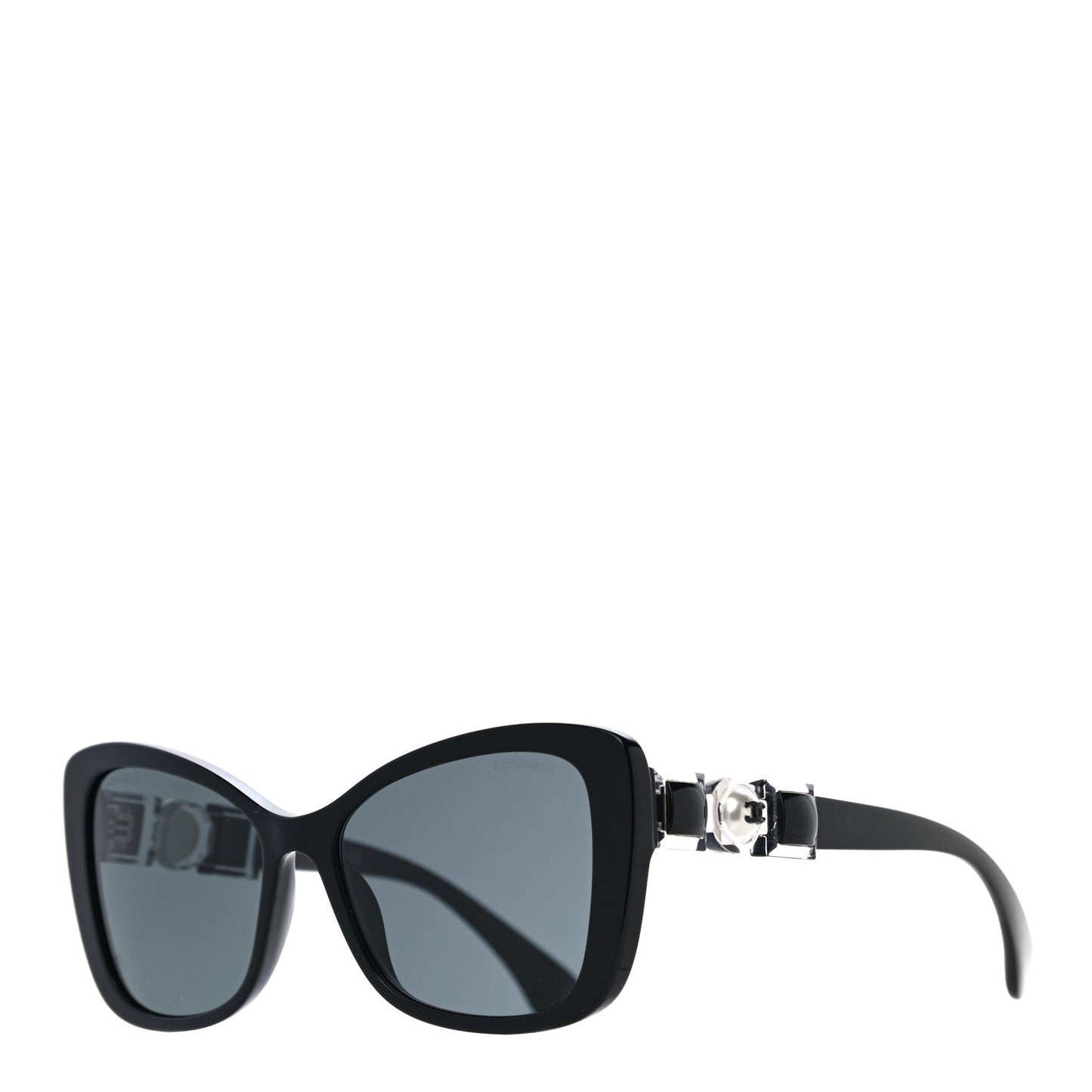 Acetate Pearl Butterfly Sunglasses 5445-H Black
