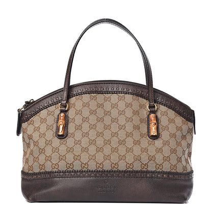 Gucci Monogram Laidback Crafty Dome Satchel Dark Brown 1 of 10