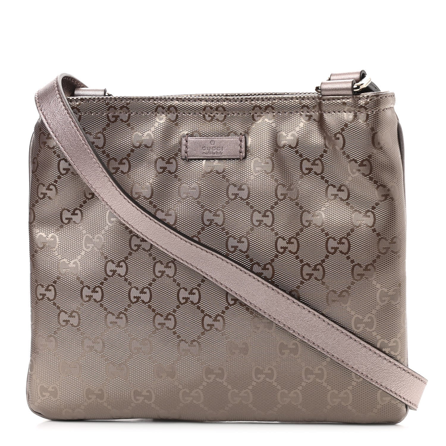 Gucci Imprime Monogram Small Flat Messenger Bag Mauve 1 of 11