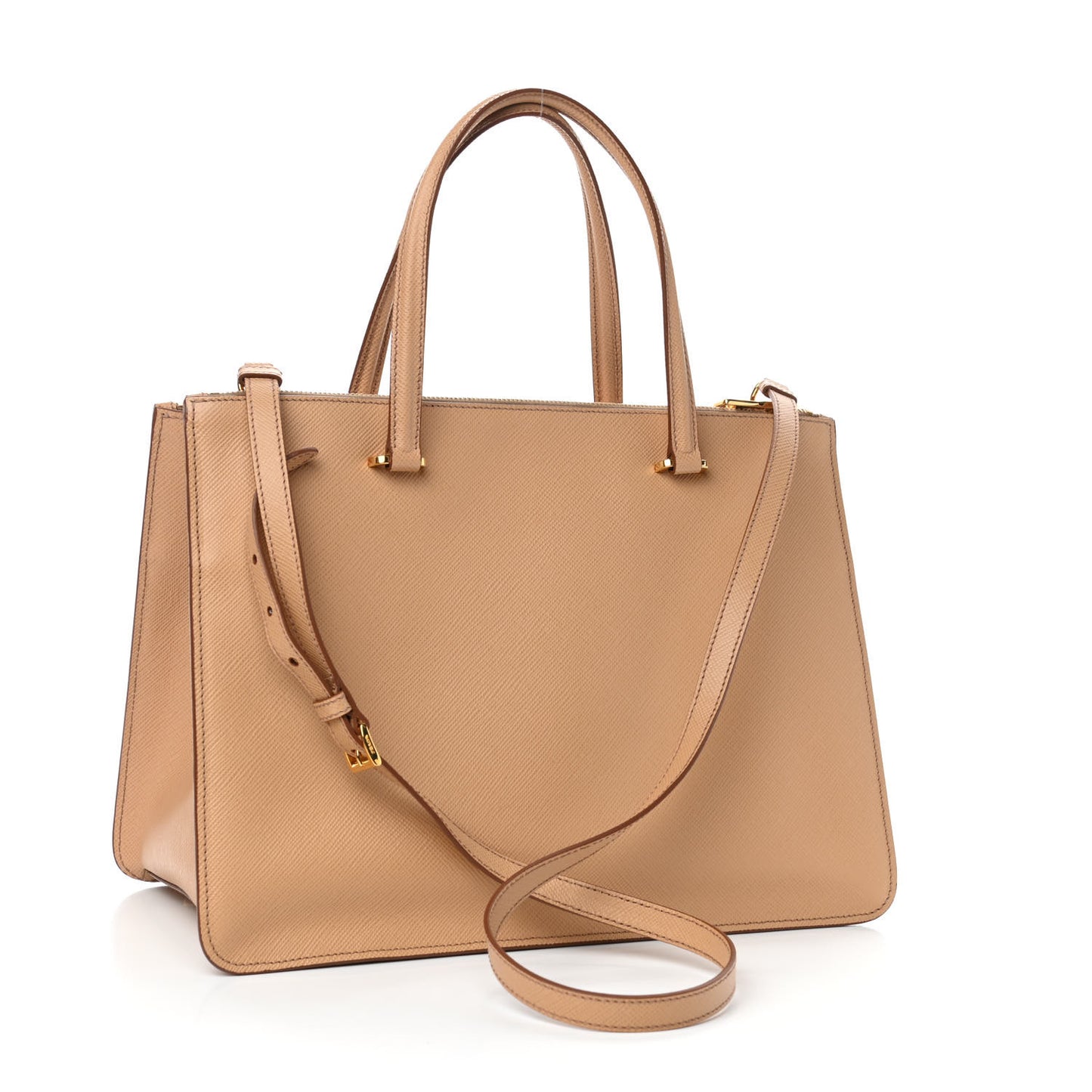 Saffiano Shopping Tote Noisette