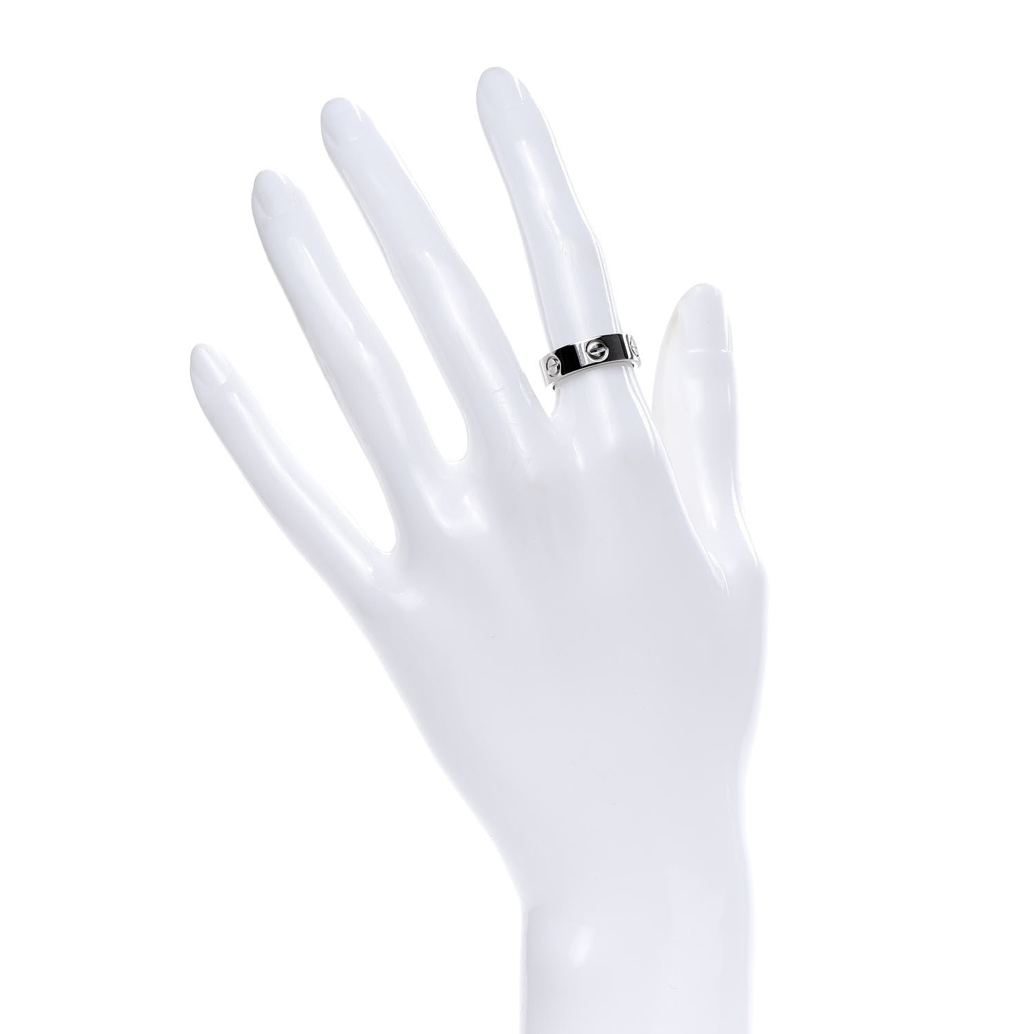 Cartier 18K White Gold 5.5mm LOVE Ring 50 5.25 2 of 4