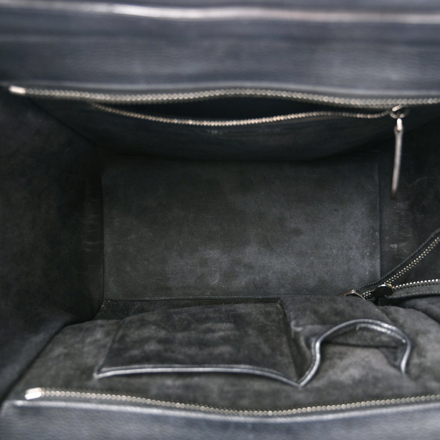Drummed Calfskin Mini Luggage Black