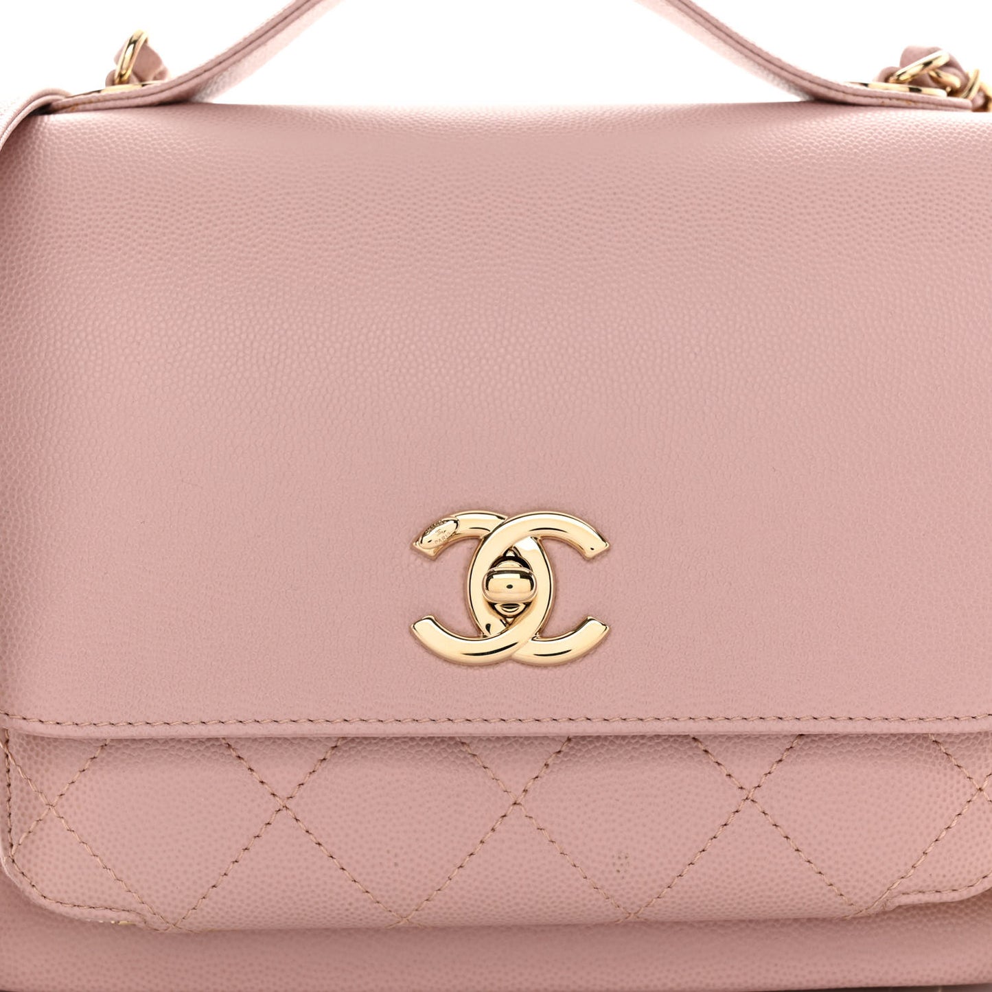 Caviar Quilted Medium Business Affinity Flap Light Pink