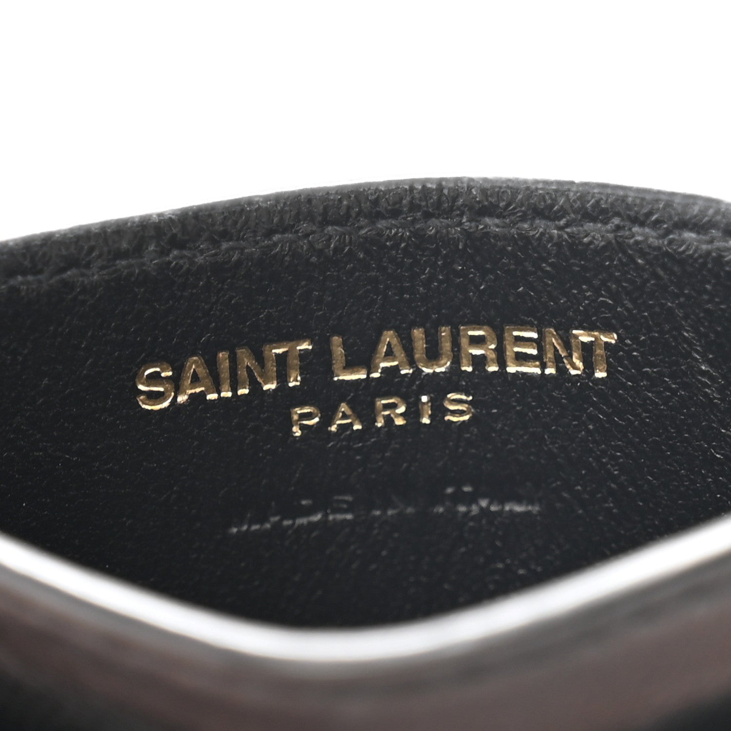 Saint Laurent Lambskin Quilted Gaby Credit Card Case Black 6 of 11