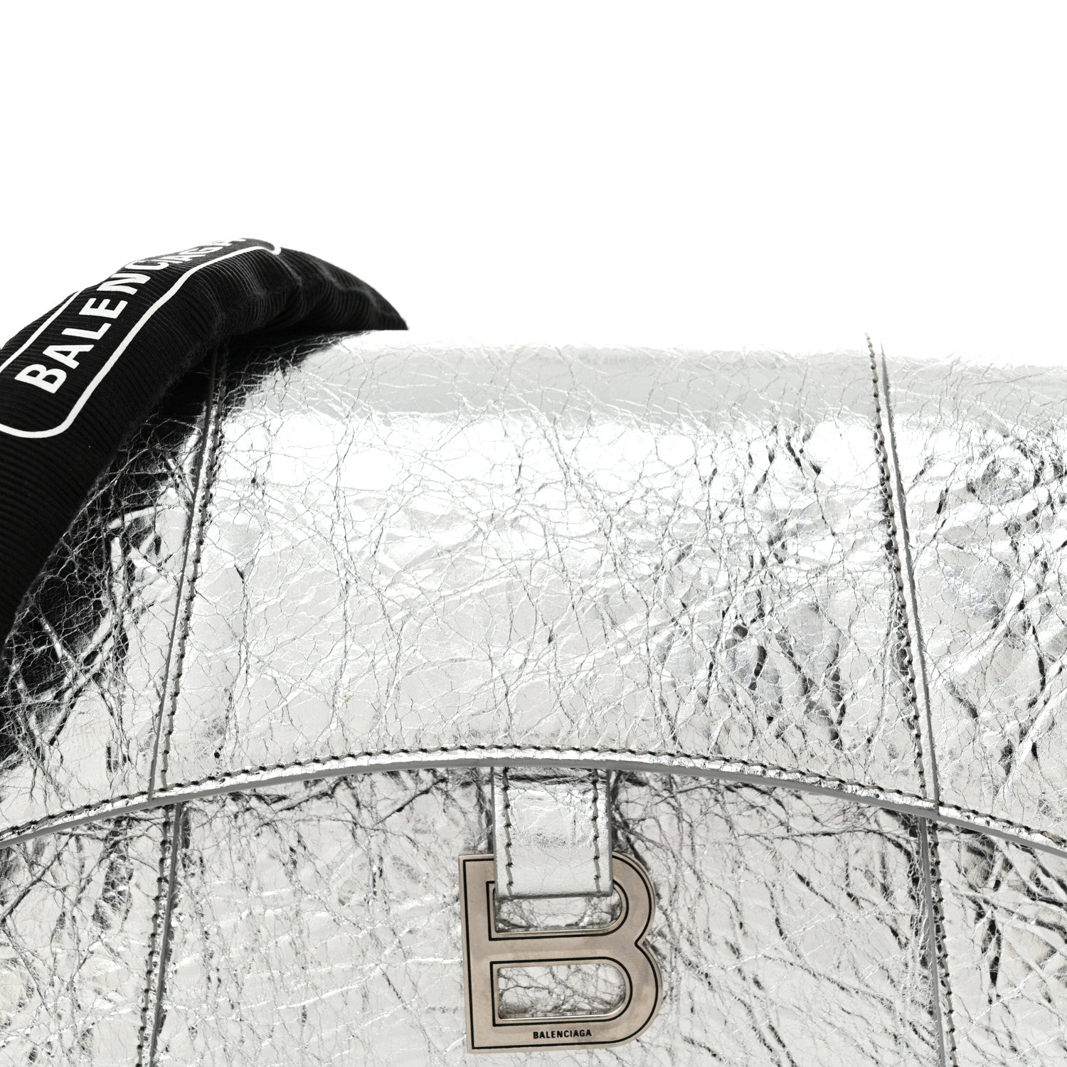 Balenciaga Metallic Calfskin Downtown Chain Shoulder Bag XS Silver 8 of 15