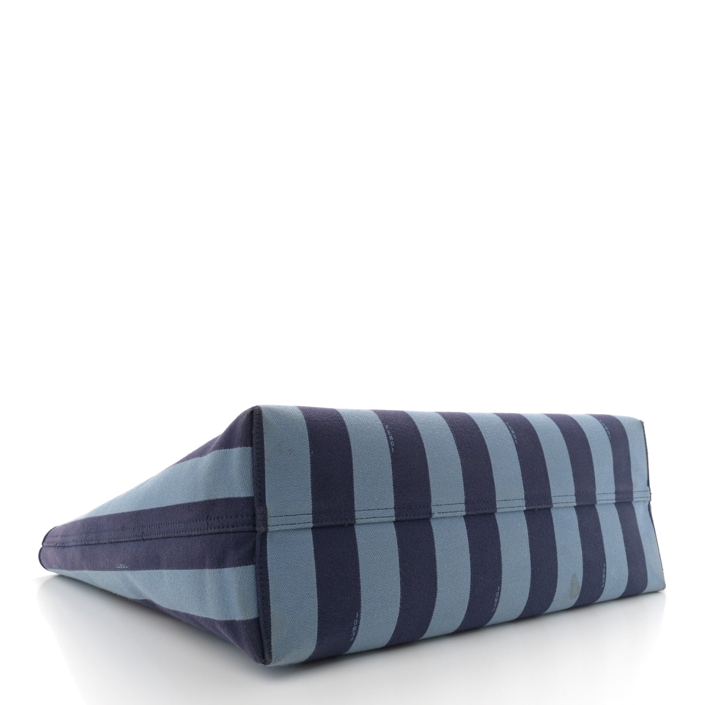 Pequin Vitello Logo Shopper Tote Blue