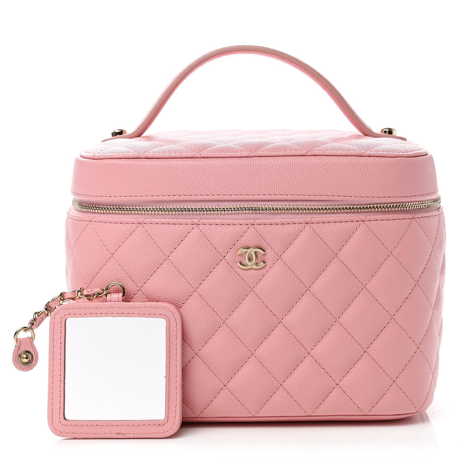 Chanel Caviar Quilted Large Vanity Pouch Pink 1 of 7