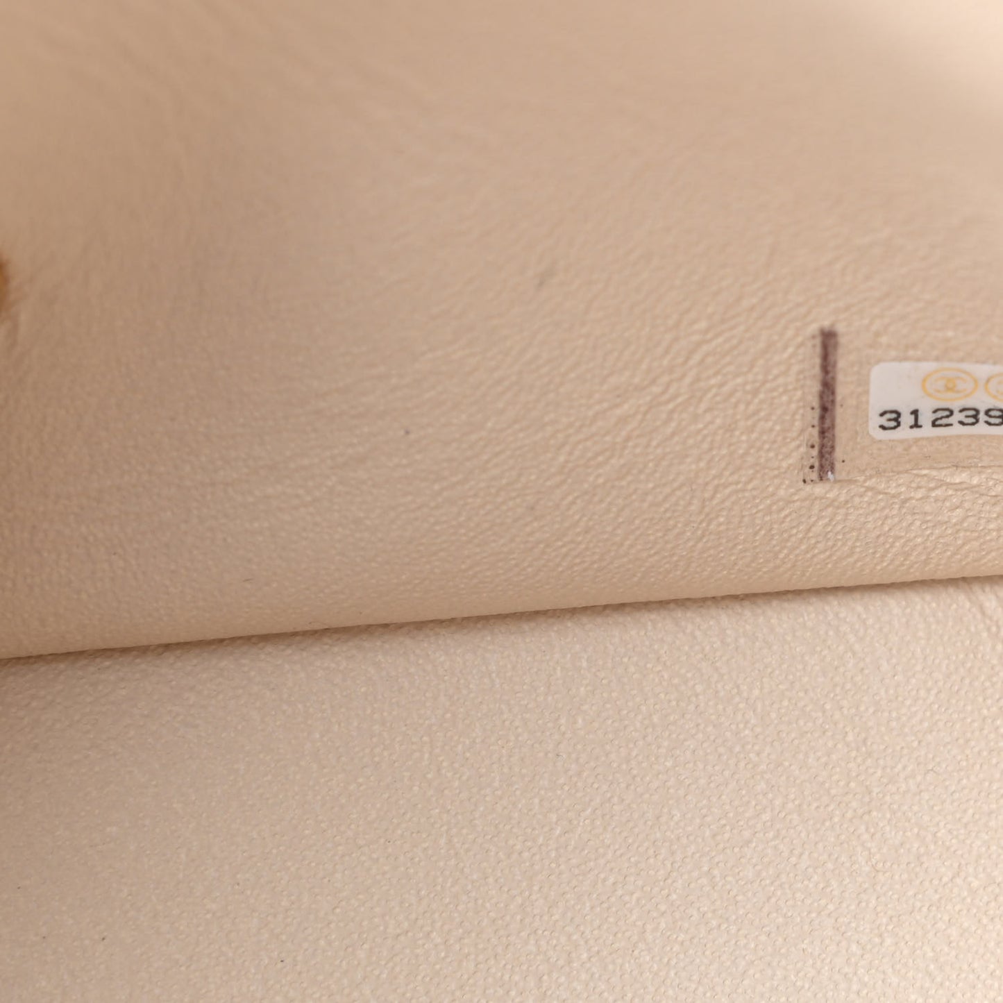Caviar Quilted Mini Top Handle Rectangular Flap Beige