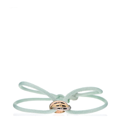 Cartier 18K Pink Yellow White Gold Trinity Adjustable Cord Bracelet Light Green 1 of 4