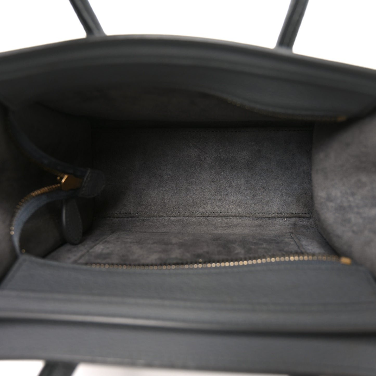 Drummed Calfskin Nano Luggage Kohl