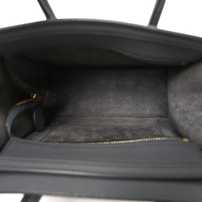 Celine Drummed Calfskin Nano Luggage Kohl 5 of 10
